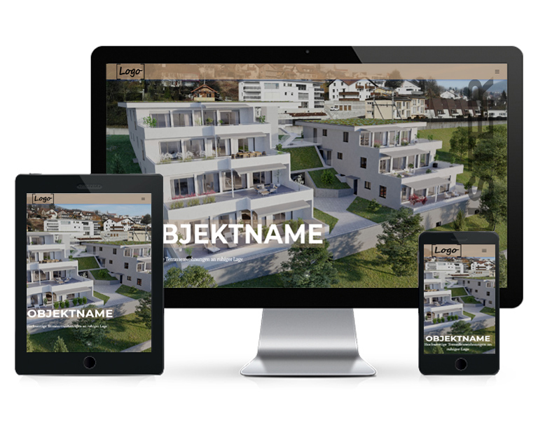 Immobilien Website Projektwebseite